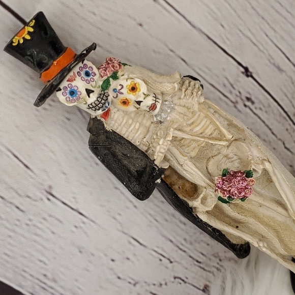 Dia De Las Muertos Day Of the Dead Mexico Wedding Couple Skeleton Figurine 9" 💀 - Picture 3 of 13